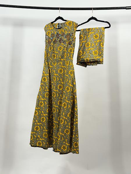 Wax print skater dress