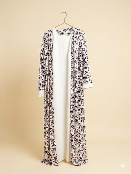 Elegant blue and white set