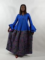 Robe évasée bleu - Photo 2