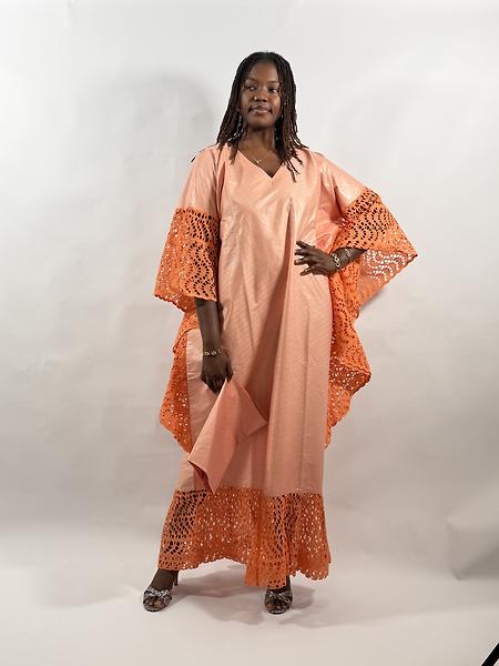 Bazin and Embroidered Dress