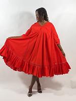 Robe évasée en coton - Photo 1