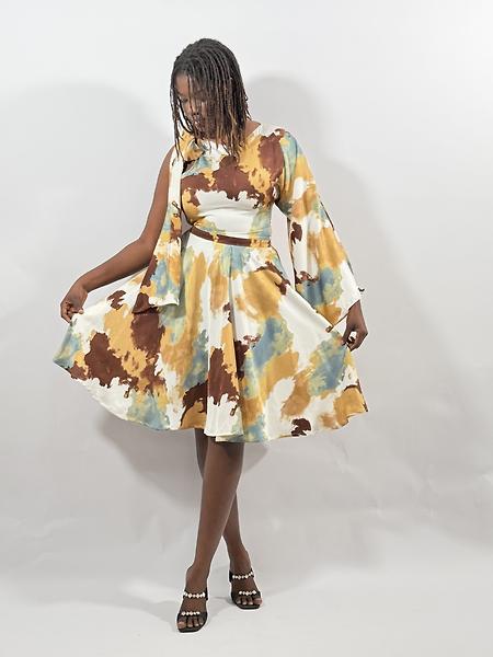 3/4 length dress