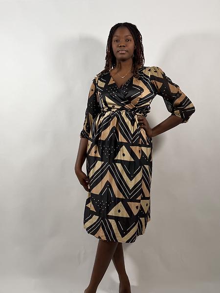 Bogolan silk dress