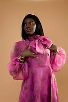 Robe organza floral noeud papillon  - Photo 2