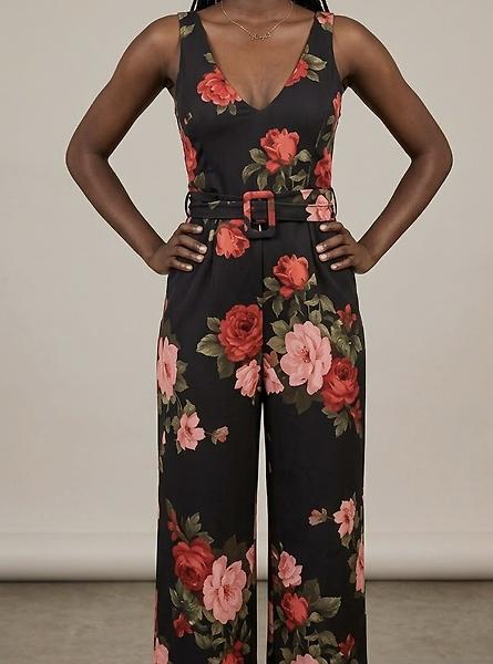 Floral jumpsuit, size S-M