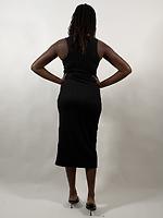 Robe droite noire - Photo 3