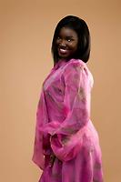 Robe organza floral noeud papillon  - Photo 3