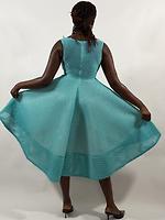 Robe perforée bleue - Photo 3