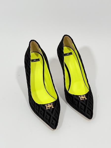 black and green pumps