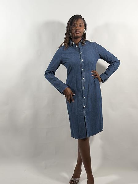 Denim shirt dress