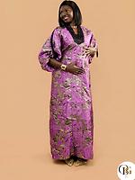 Robe brocard perles au coup  - Photo 3