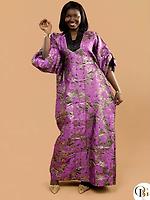 Robe brocard perles au coup  - Photo 2