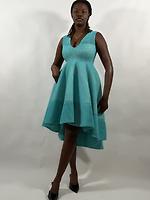 Robe perforée bleue - Photo 1