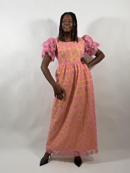 Embroidered tulle dress