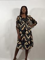Robe en soie bogolan  - Photo 2