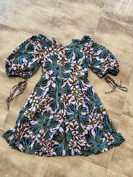 Robe en wax - manches ballons