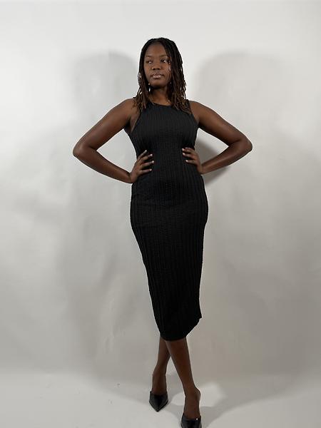 Black straight dress