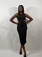 Robe droite noire - Photo 1